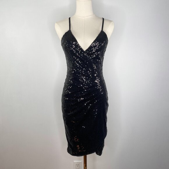 NEW W/ TAGS - Sequin Black Dress - Picture 1 of 11